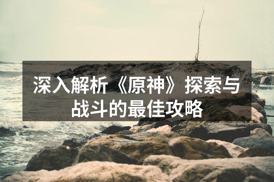 深入解析《原神》探索与战斗的最佳攻略